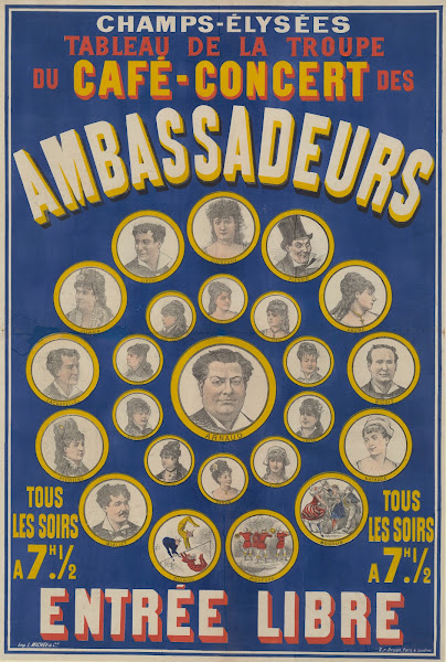 Champs ElyséEs Tableau De La Troupe Du Café Concert Des Ambassadeurs  Tous Les S