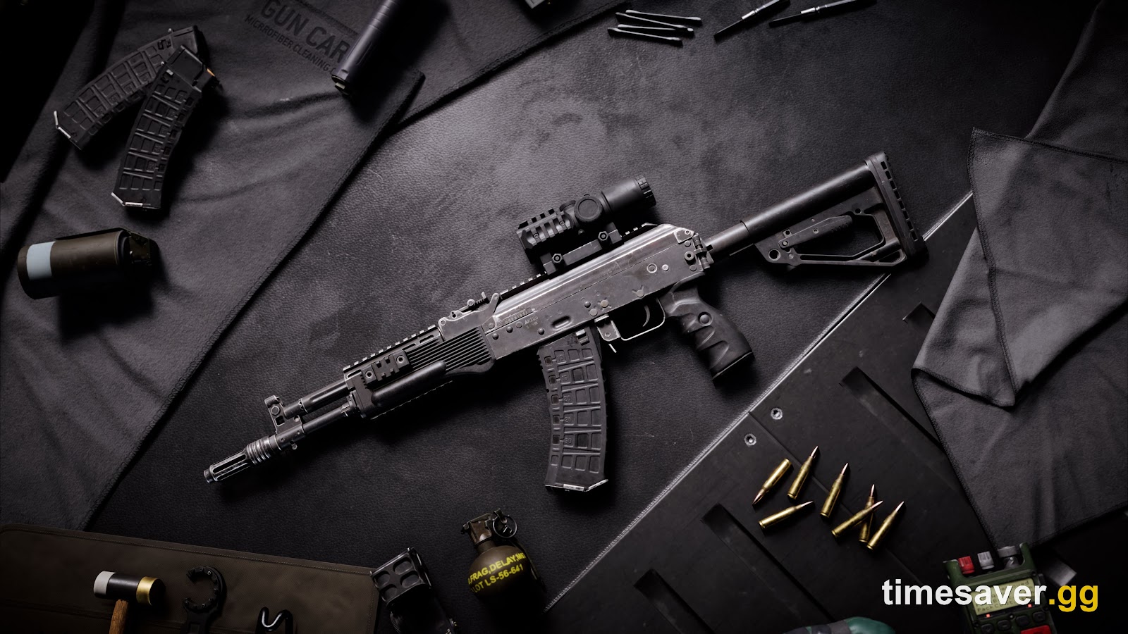 Battlefield 6 assault rifle with optic and attachment rails