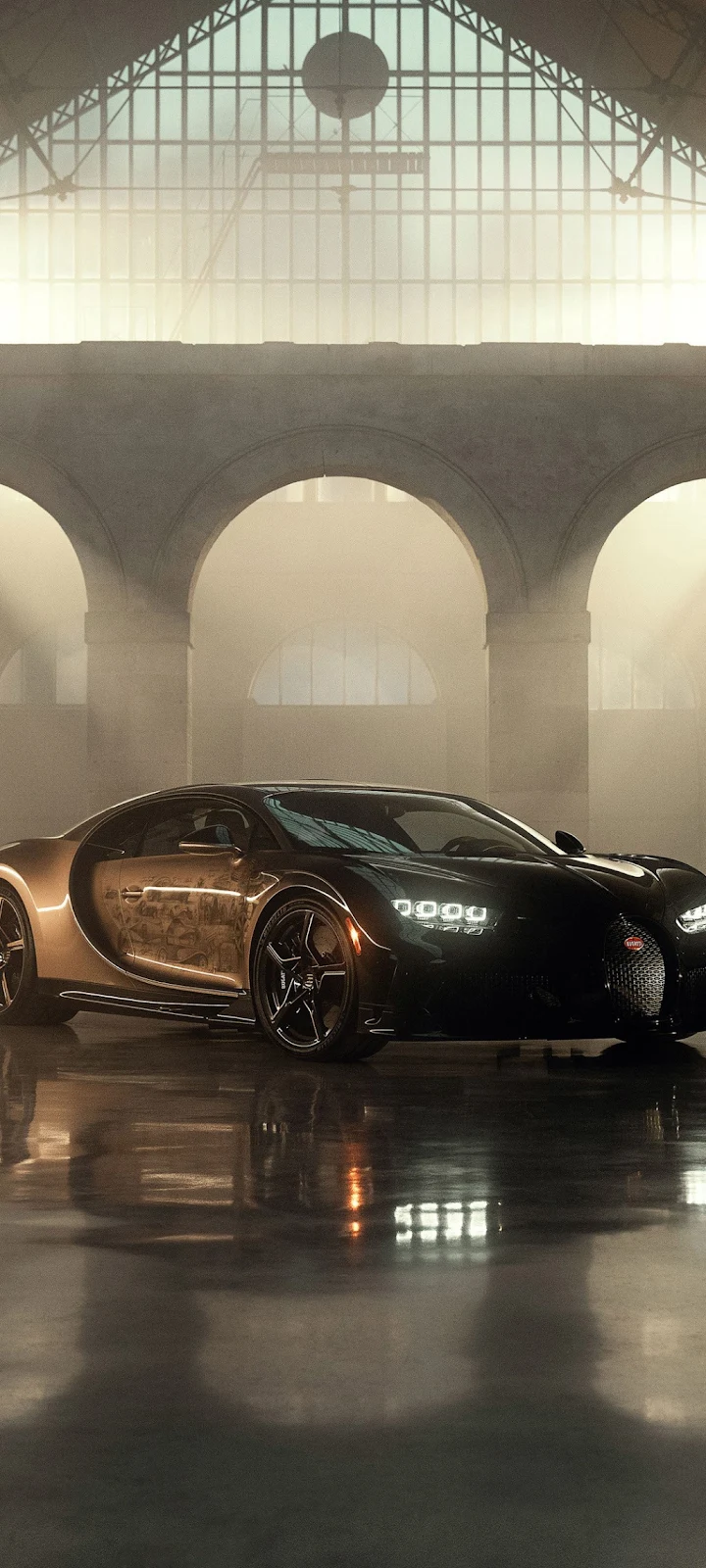 Bugatti Chiron Golden Era - Automotive Photography iPhone Wallpaper (1032x2293)