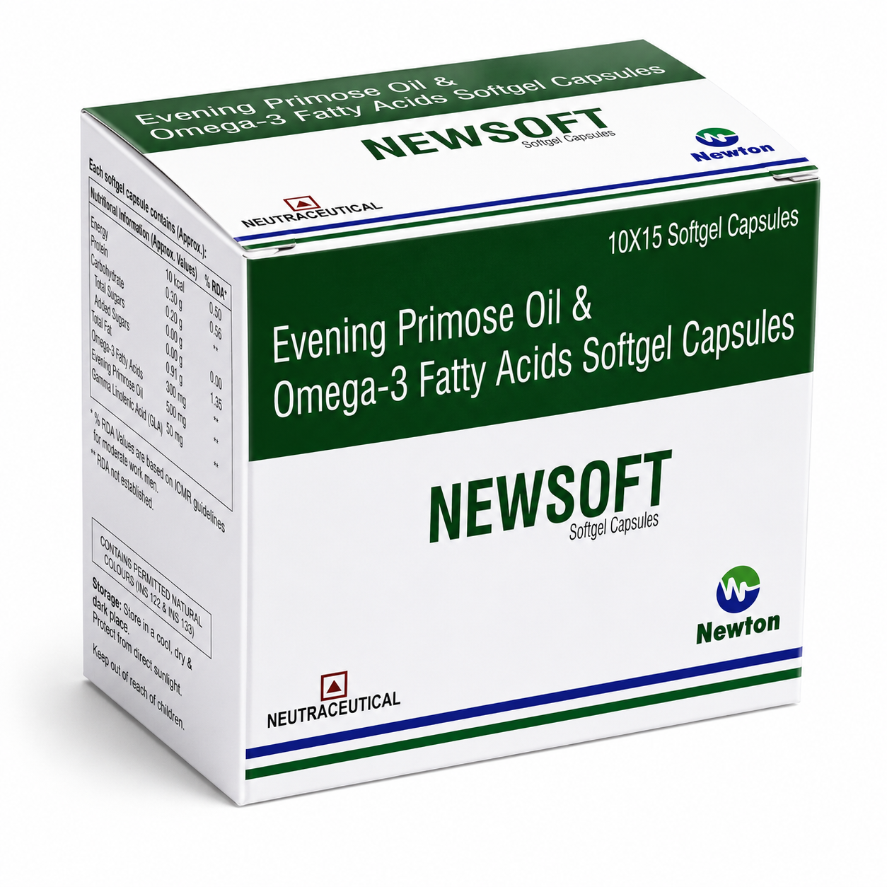 NEWSOFT CAP — Evening Primrose Oil (500mg)+Eicosapentaenoic Acid (90mg)+Docosahexaenoic Acid (60mg)