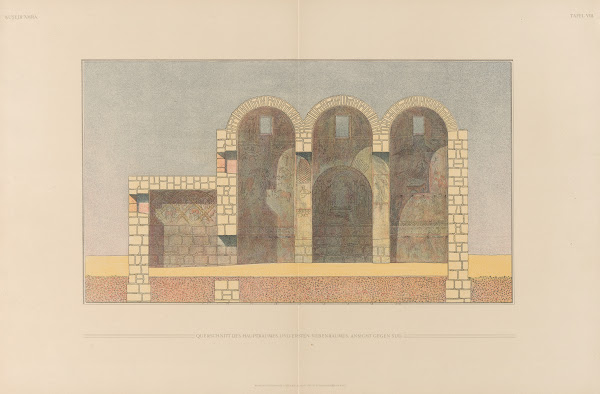Ḳuṣejr ʻAmra mit einer Karte von Arabia Petraea Pl08 1907