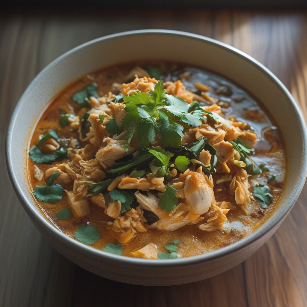 Thai Peanut Chicken Buddha Bowl Recipe - Quick & Easy Homemade Meal