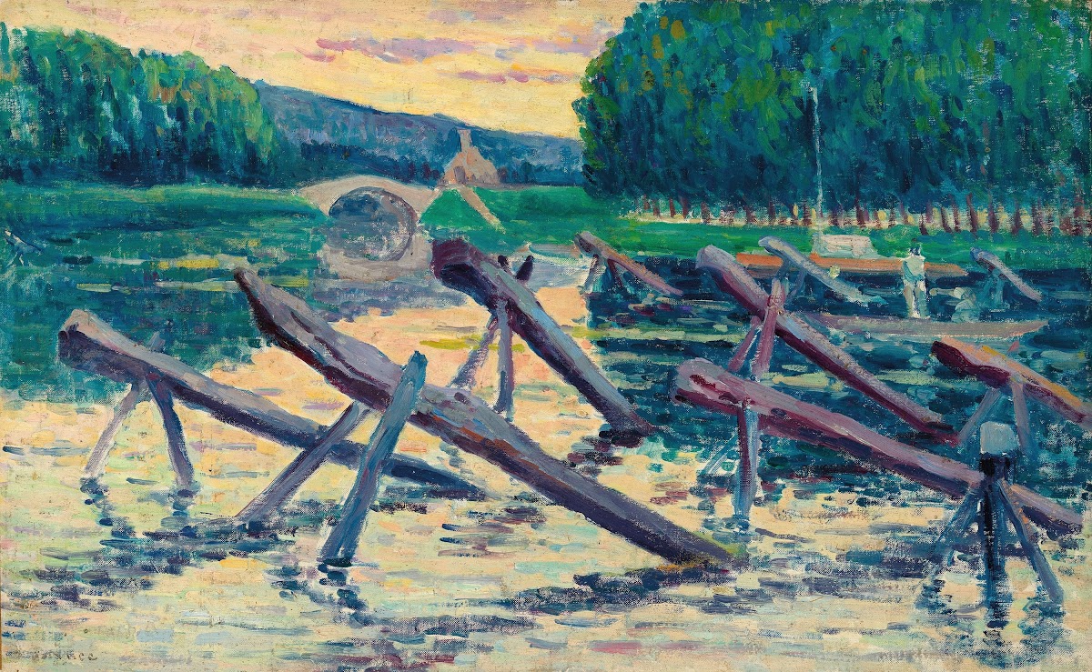 Les chevalets sur la Cure circa 1908