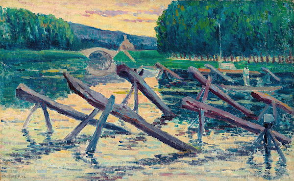 Les chevalets sur la Cure circa 1908