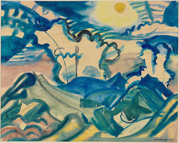 Landschaft am Klausenpass Nachmittag 1921