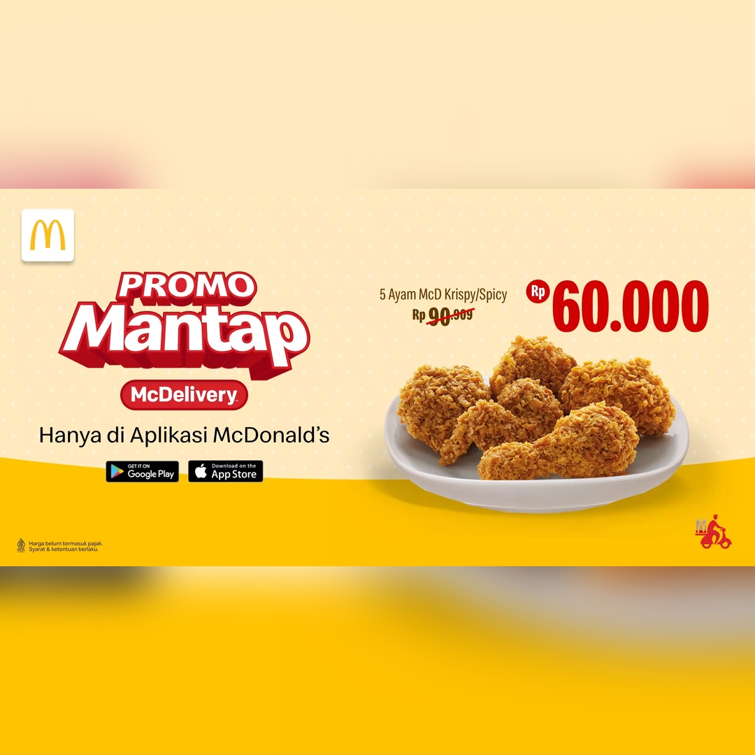 Hemat di rumah dengan promo McDelivery Rp60.000!