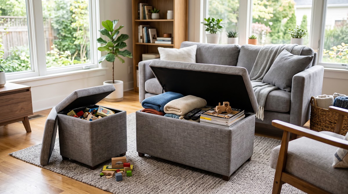 Best Storage Ottomans for Living Rooms (2026) - BEST BUDGET — IN CONTEXT