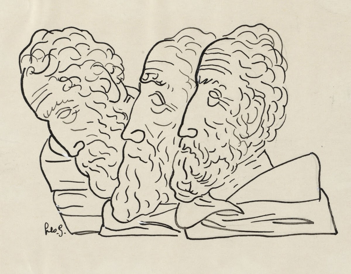 Drie mannenkoppen 20th century
