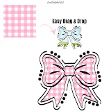 Canva Frames Bow Coquette Lines and dots ClipArts photo 4 template 257