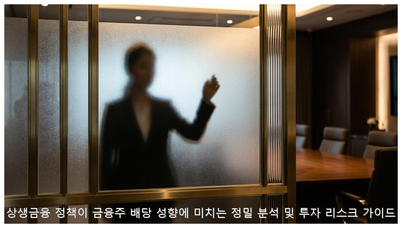 상생금융 정책이 금융주 배당 성향에 미치는 정밀 분석 및 투자 리스크 가이드 핵심 안내 및 분석 인포그래픽 (6)