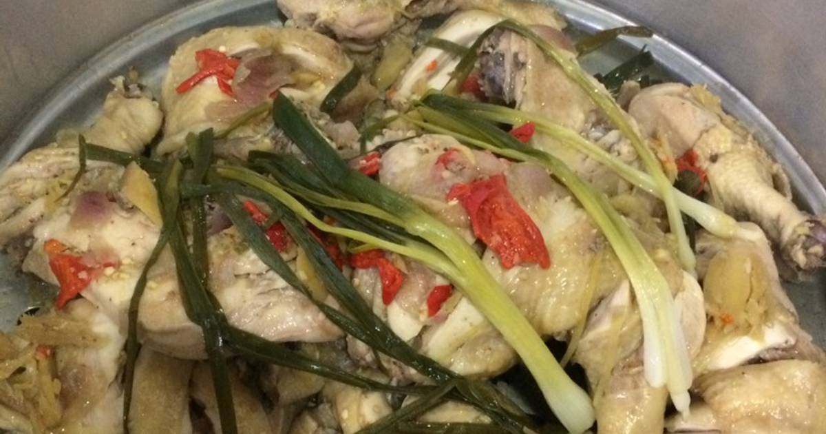 Gà hấp rượu