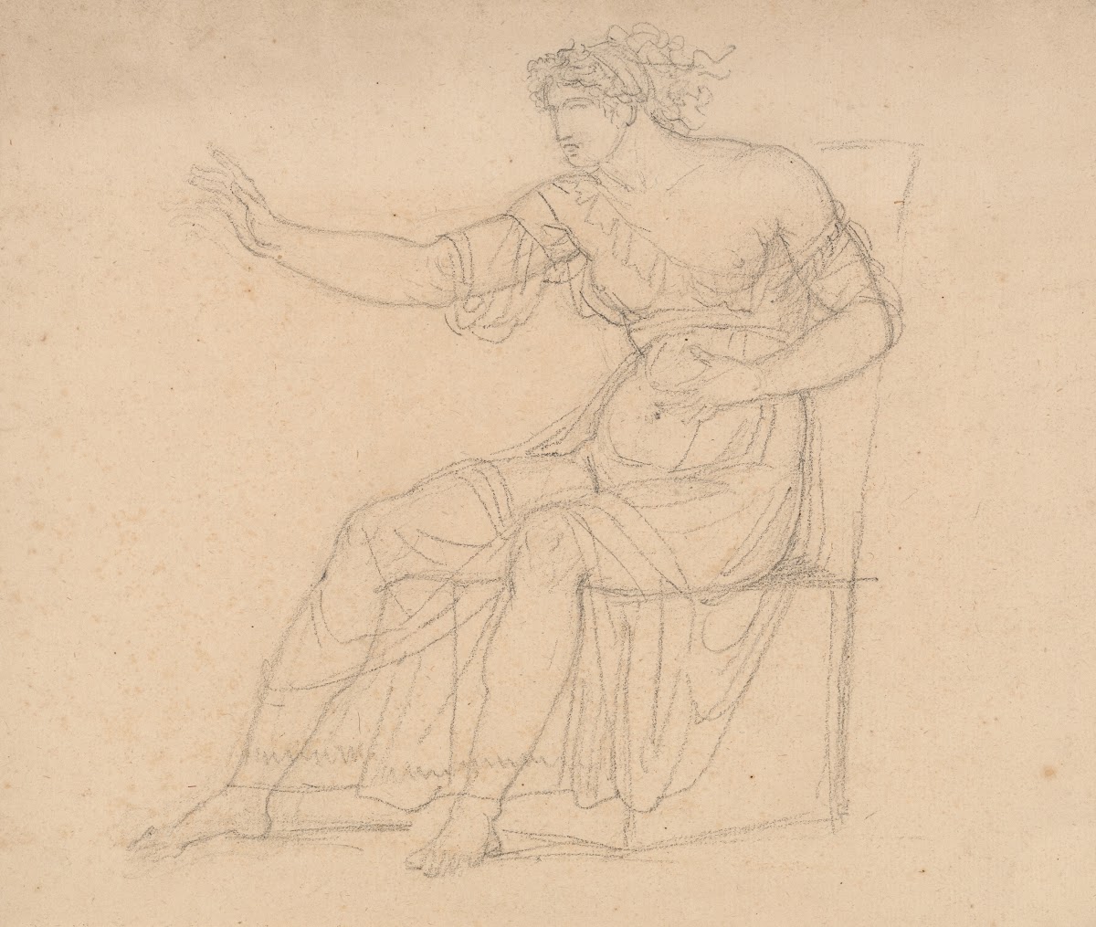 A Seated Classical FemaleFigure late 19thcentury