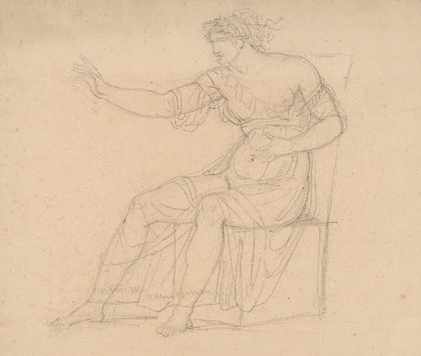 A Seated Classical FemaleFigure late 19thcentury