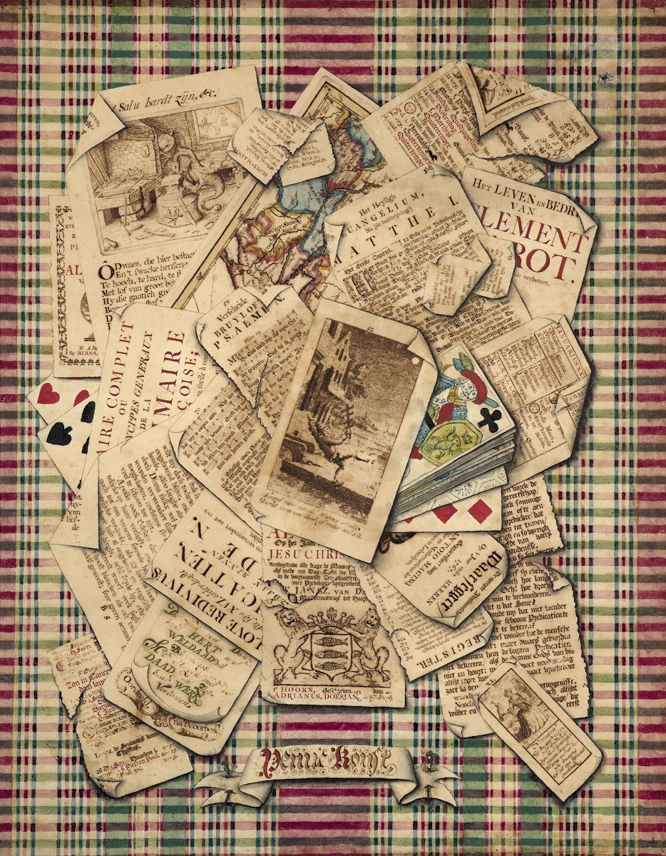 Trompe lœil of etchings prints and playing cards 1767
