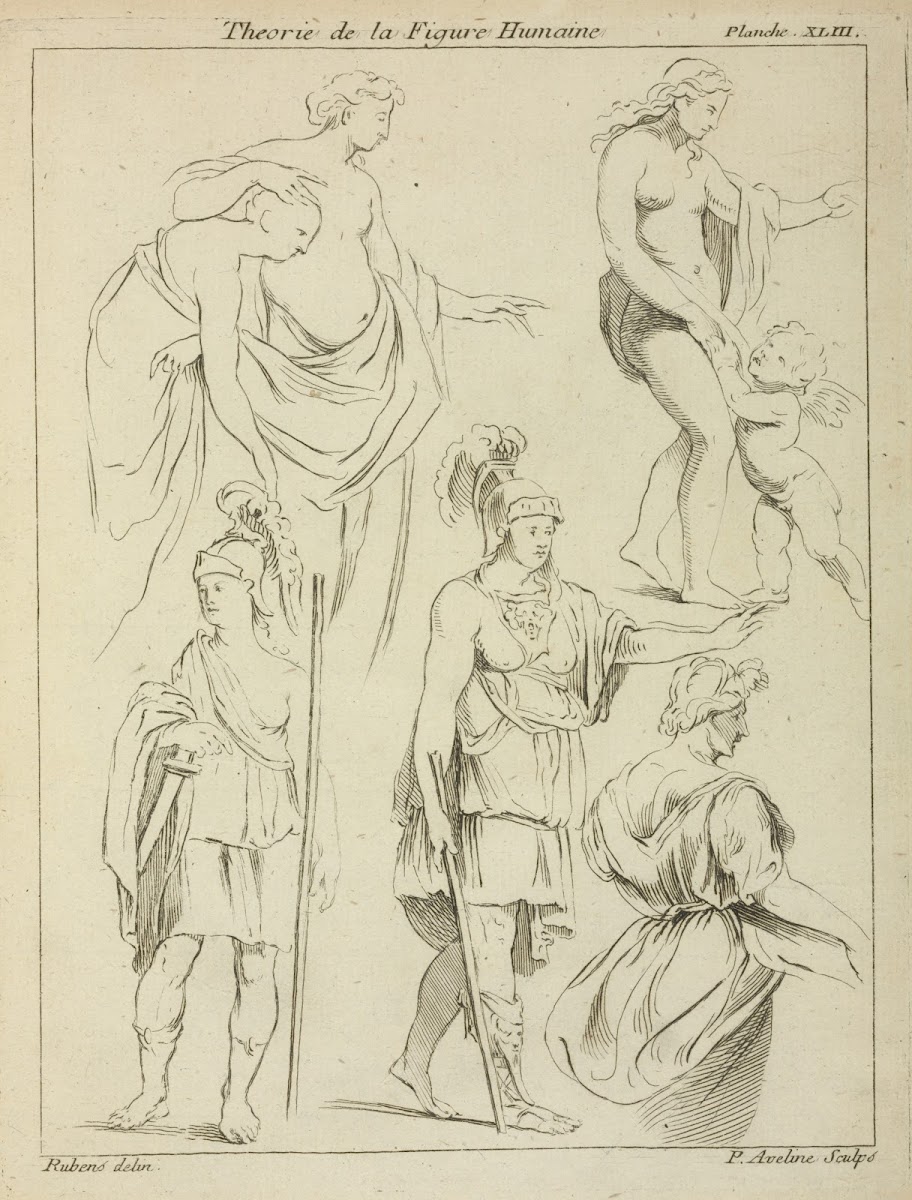 Various figures including Roman soldiers and partially draped male and female nu