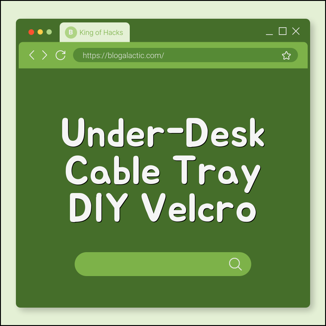 DIY under-desk cable tray (velcro, metal, weight capacity)