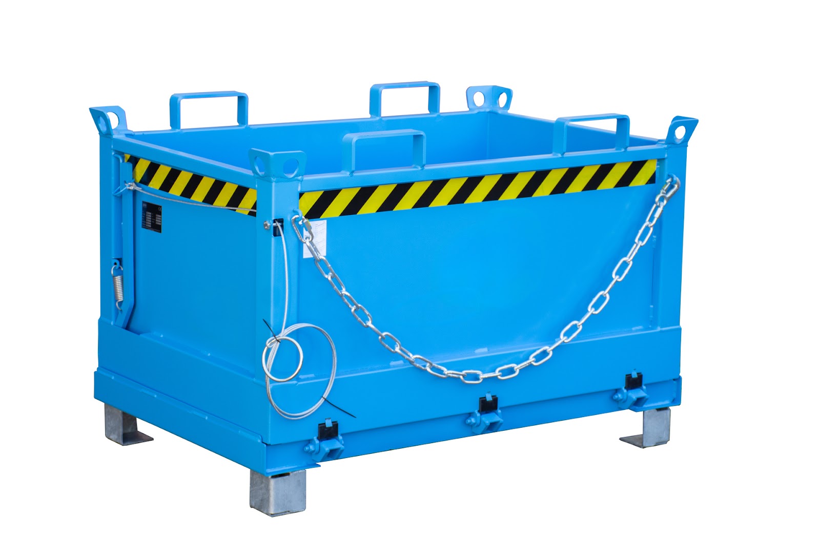 Bodemklepcontainer FB 500, gelakt, Lichtblauw