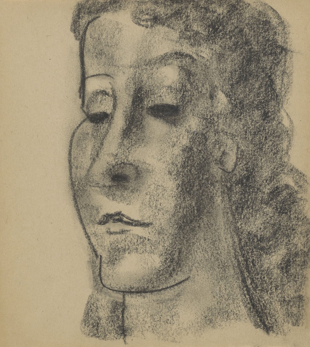 Portret van een vrouw driekwart naar links 1930 1941