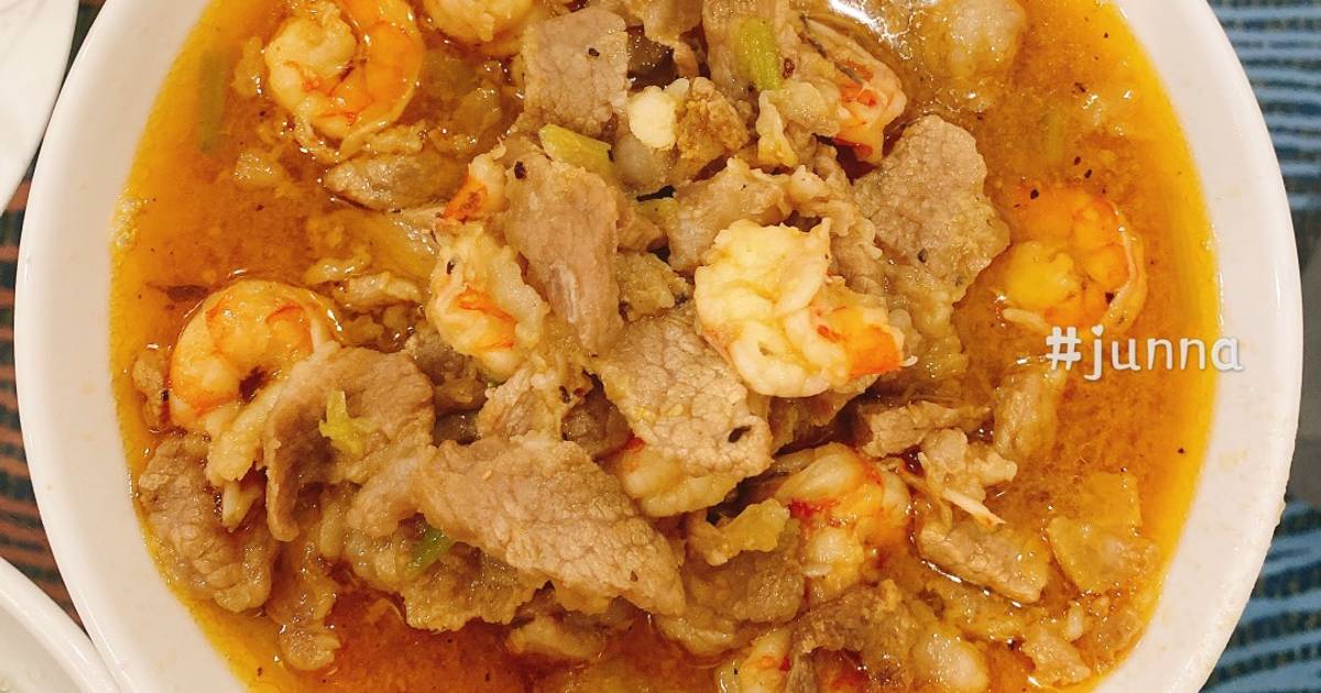 Tôm thịt kho đánh