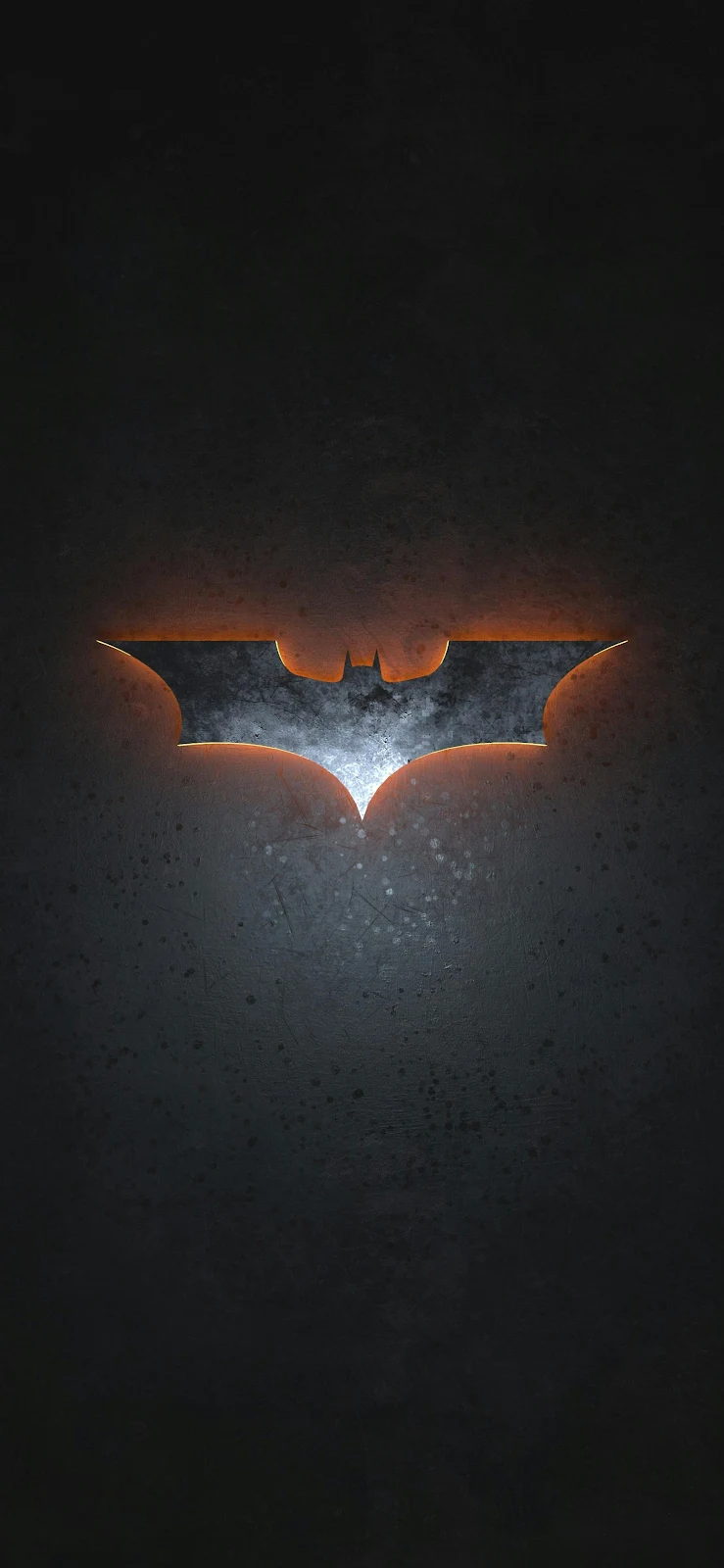 Glowing Dark Knight Batman Symbol - Digital Art Design 2K iPhone Wallpaper (1772x3839)