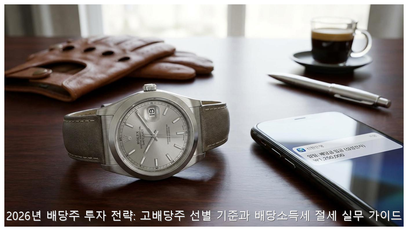 2026년 배당주 투자 전략: 고배당주 선별 기준과 배당소득세 절세 실무 가이드 핵심 안내 및 분석 인포그래픽 (7)