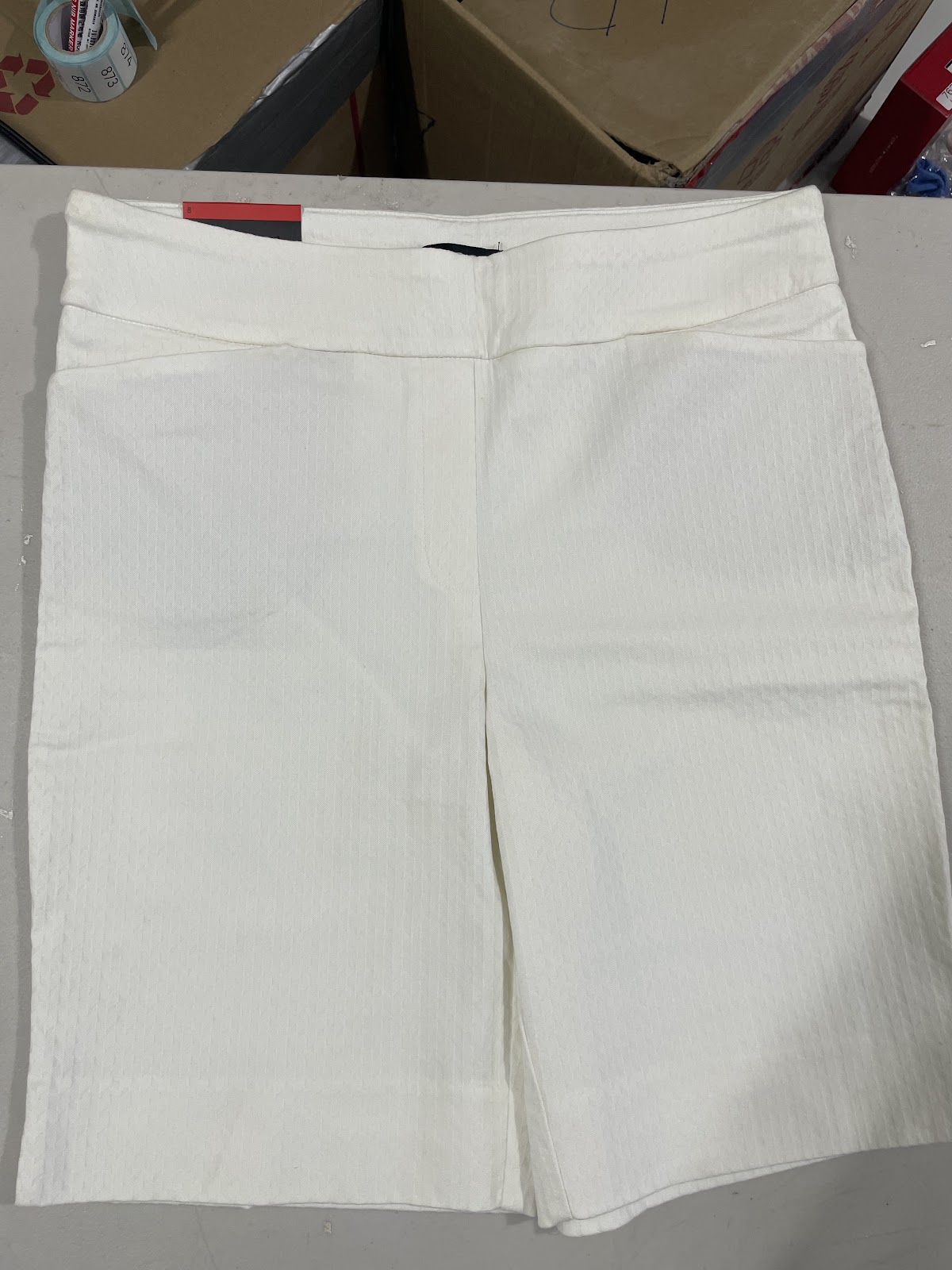 HR Shorts Textured White M #0864