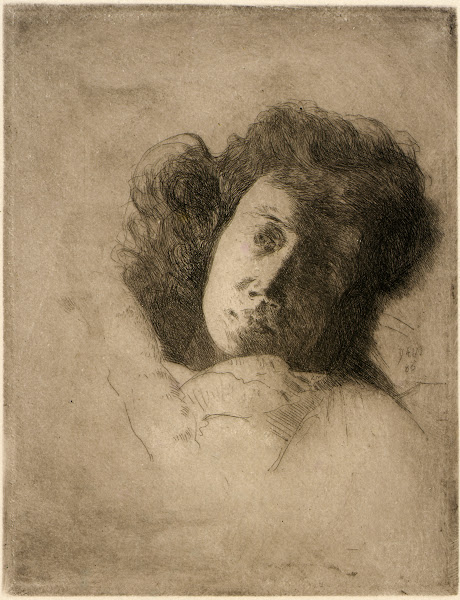 Study of a Womans Head 1888