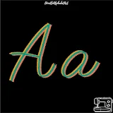 Stitch photo 6 of the 3-Color Chain Stitch Embroidery Font embroidery design