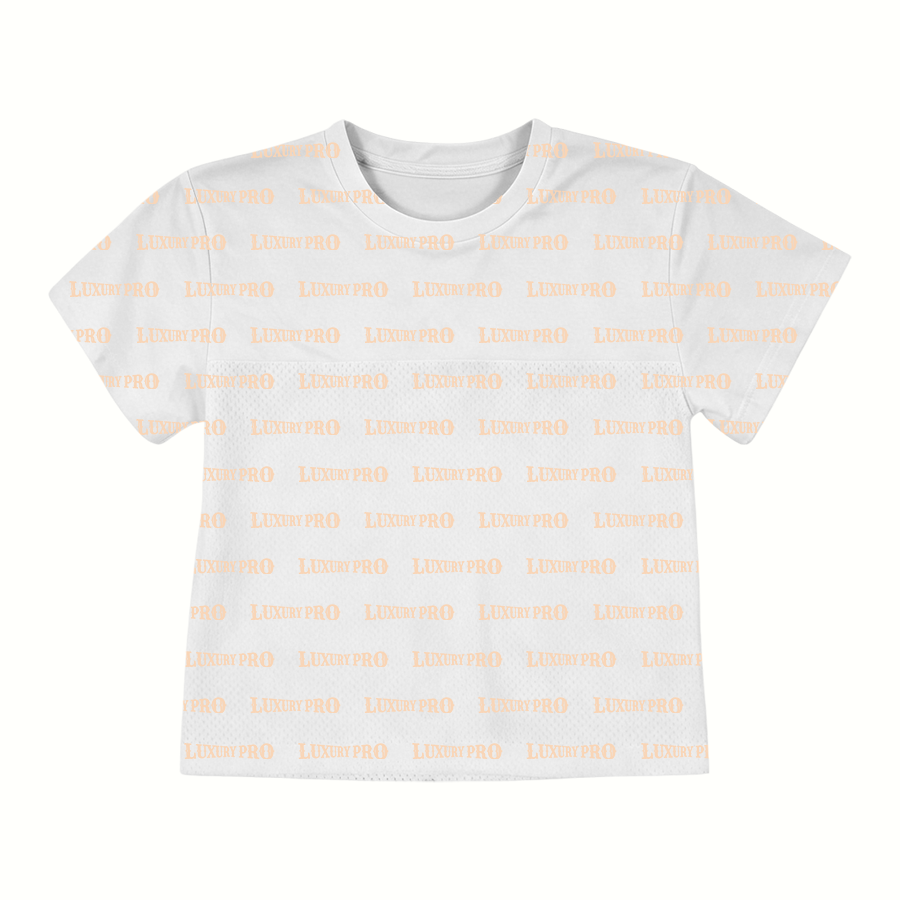 AOP TOL Mesh Patchwork Crew Neck T Shirt