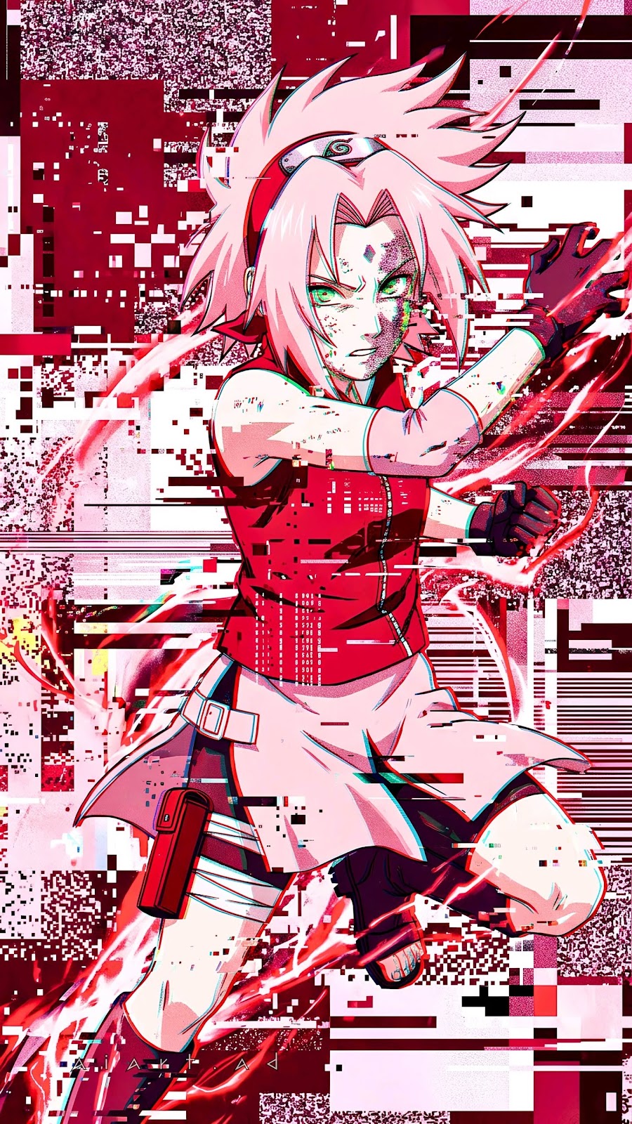 Sakura Haruno Cyber Glitch