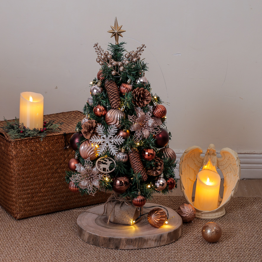 Christmas tree set with LED lighting, 45 cm
