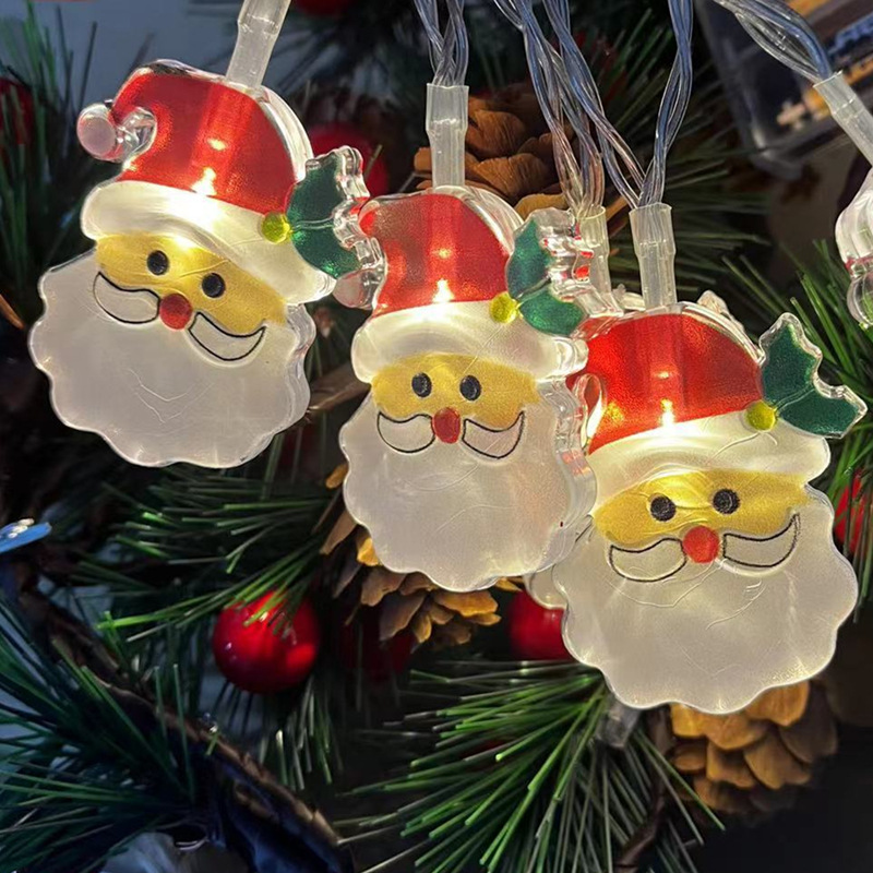 LED string light with holiday motifs for festive decoration