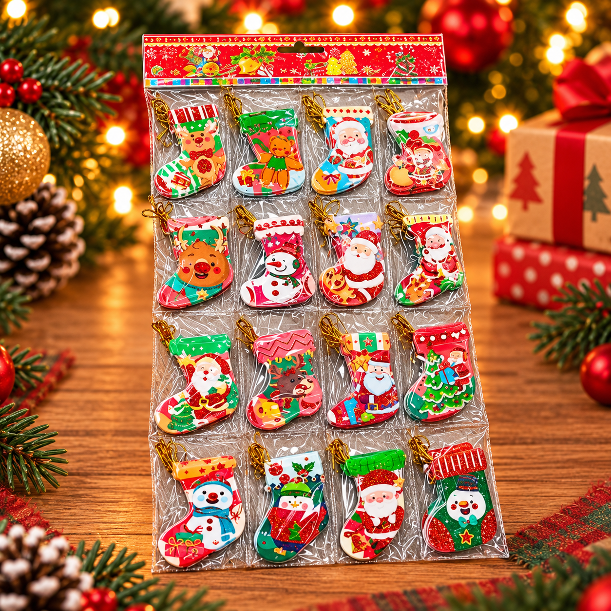 Tarjetas navideñas mini con forma de botita