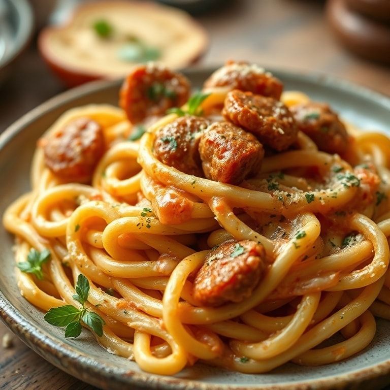 Creamy Italian Sausage Pasta for Cozy Weeknight Dinners: Easy & Delicious finished