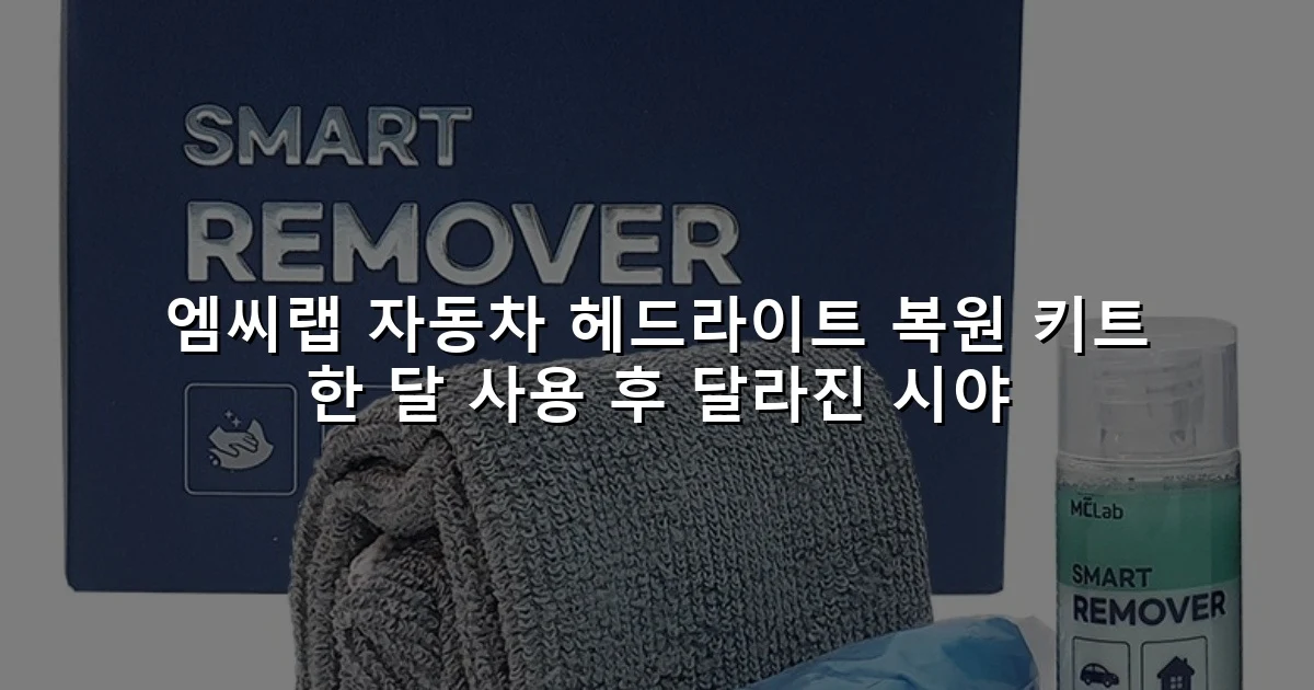 엠씨랩 자동차 헤드라이트 복원 키트 한 달 사용 후 달라진 시야