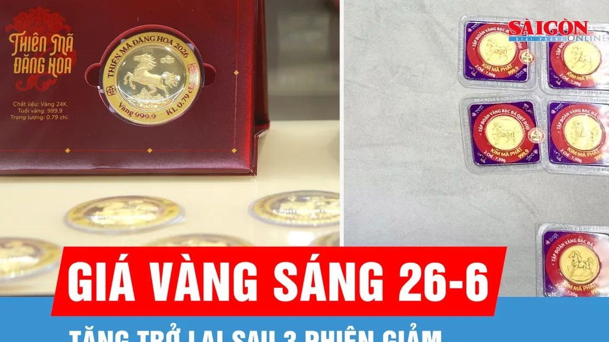Sáng 26-6: Giá vàng trong nước tăng trở lại sau 3 phiên giảm - Báo Sài Gòn Giải Phóng