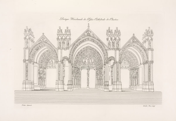 Portique méridionale de léglise cathédrale de Chartres 1839