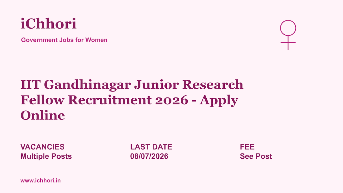 IIT Gandhinagar Junior Research Fellow Recruitment 2026 - Apply Online - iChhori