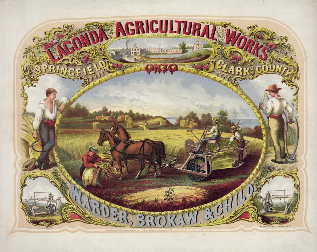 Lagonda Agricultural Works Springfield Clark County Ohio Warder Brokaw  Child 18