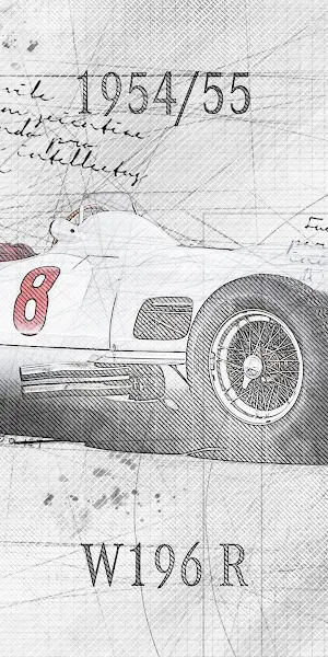 Mercedes W196, Classic Car, Race Car, Automotive Art 2K Wallpaper Background