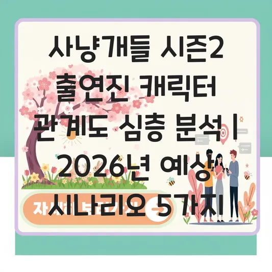 사냥개들시즌2 출연진 캐릭터 관계도 심층 분석