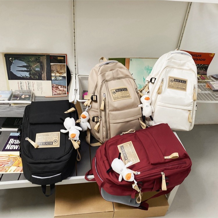 Double shoulder backpack for students
