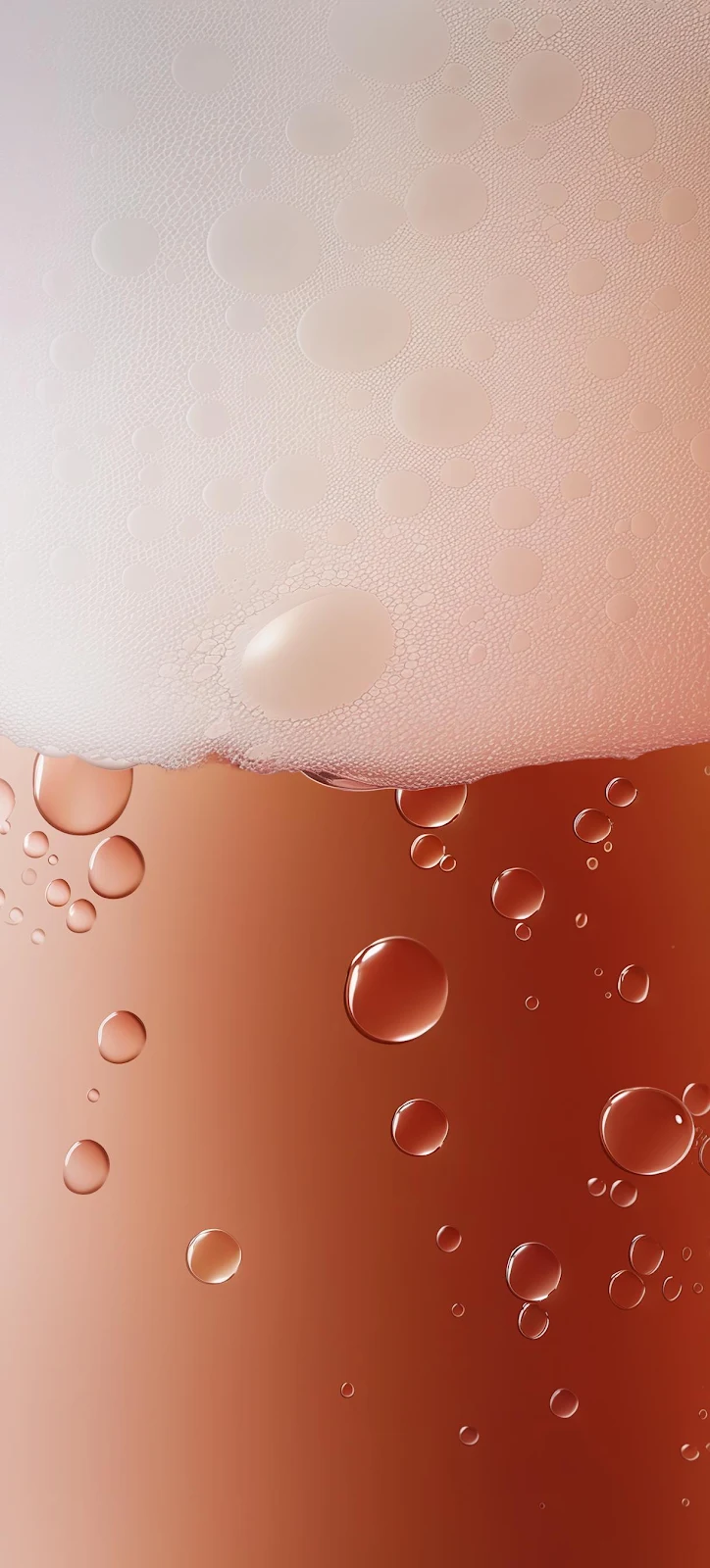 Amber Beer Foam And Bubbles - Macro Photography Full HD iPhone Wallpaper (1216x2688)