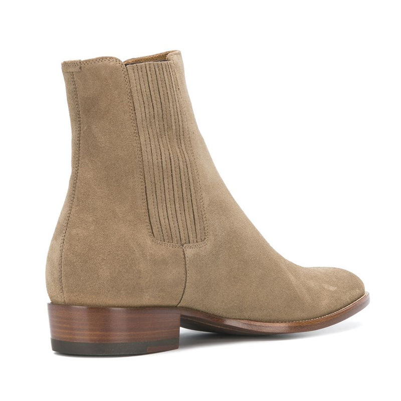 Herren-Chelsea-Stiefel, Rindsleder, spitz zulaufend