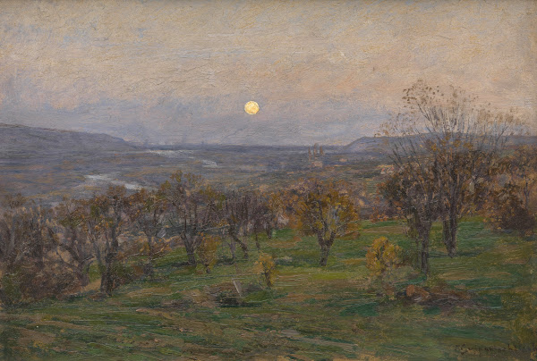 Blick auf die Donau und Klosterneuburg 1919