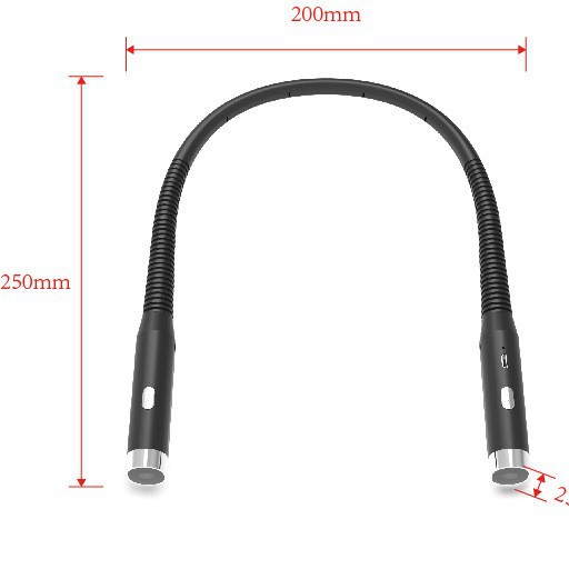 USB rechargeable LED neck reading light