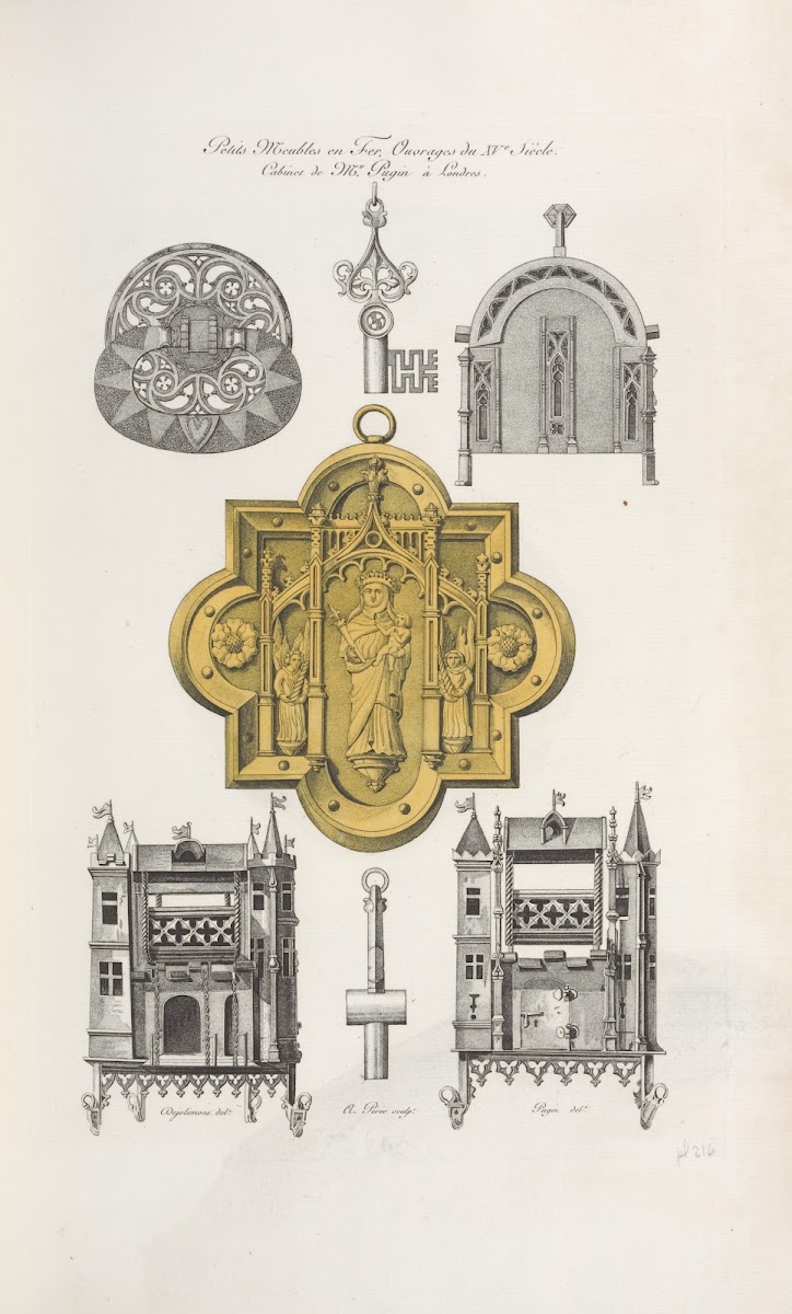 Petits meubles en fer ouvrages du XVe siè Cabinet de M Pugin à Londres 1839