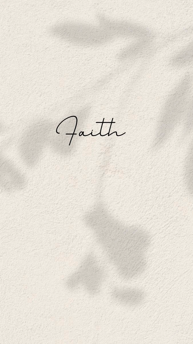 Minimalist Faith Text Background - Minimalist Typography iPhone Wallpaper (675x1200)