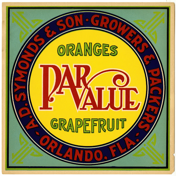 ParValue Oranges and Grapefruit Label 1930 1950