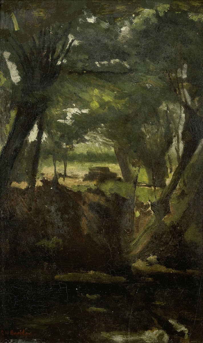 View in the Woods c 1880   c 1923